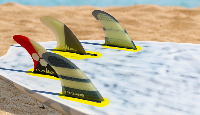 SurfIsland | Dual tab FCS II type fins to Slotbox adaptor